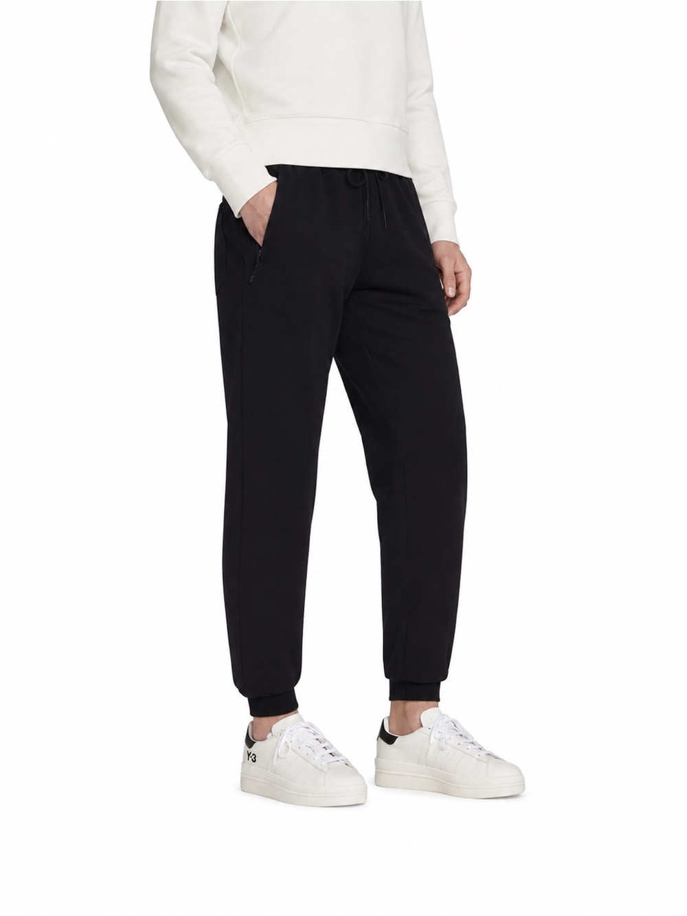 Y-3 Black cotton Terrycloth jogger 0688 Lounge Pants XS WOMENS adidas